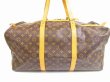 Photo2: LOUIS VUITTON Monogram Leather Brown Duffle&Gym Bag Sac Souple 55 #5933