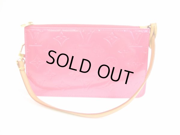 Photo1: LOUIS VUITTON Vernis Patent Leather Pink Accessories Pouch Lexington #5935