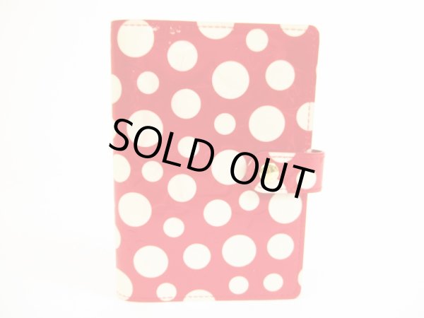 Photo1: LOUIS VUITTON Vernis Red Kusama Dot Infinity Document Holders Agenda PM #5941