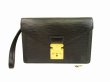 Photo1: LOUIS VUITTON Epi Leather Black Clutch Bag Purse Sellier Dragonne #5951