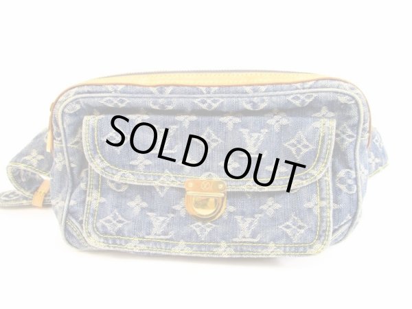 Photo1: LOUIS VUITTON Monogram Denim Blue Fanny&Waist Packs Bum Bag #5953