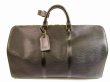 Photo1: LOUIS VUITTON Epi Leather Black Duffle&Gym Bag Hand Bag Keepall 50 #5956