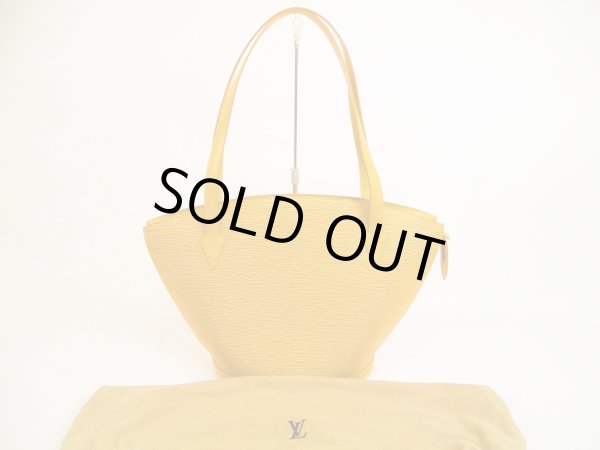 Photo1: LOUIS VUITTON Epi Leather Yellow Tote&Shoppers Bag Saint Jacques Large #5962