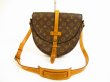 Photo1: LOUIS VUITTON Monogram Leather Brown Cross-body Bag Chantilly GM #5964