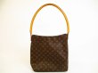 Photo2: LOUIS VUITTON Monogram Leather Brown Shoulder Bag Purse Looping GM #5972