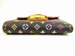 Photo5: LOUIS VUITTON Multicolor Black Leather Tri-fold Wallet Purse Joy #5973