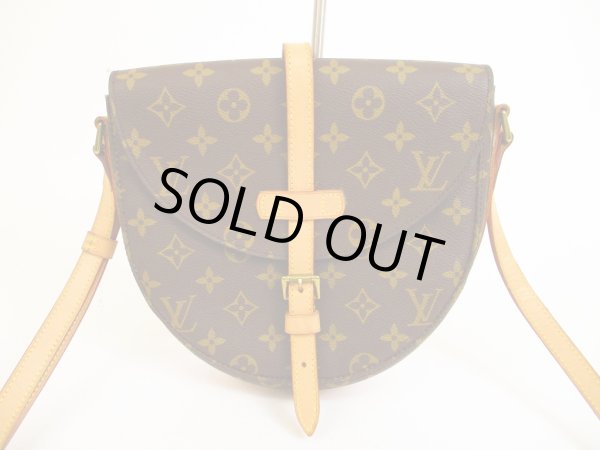 Photo1: LOUIS VUITTON Monogram Leather Brown Cross-body Bag Chantilly MM #5976