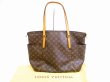 Photo1: LOUIS VUITTON Monogram Leather Brown Tote&Shoppers Bag Totally GM #5992