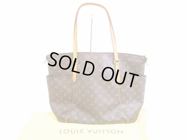 Photo1: LOUIS VUITTON Monogram Leather Brown Tote&Shoppers Bag Totally GM #5992