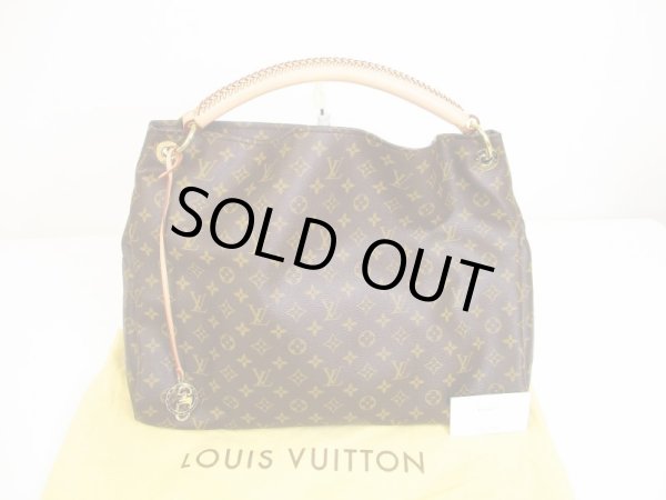 Photo1: LOUIS VUITTON Monogram Leather Brown Shoulder Bag Hobo Artsy GM #6001