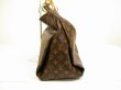 Photo4: LOUIS VUITTON Monogram Leather Brown Shoulder Bag Hobo Artsy GM #6001