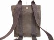 Photo2: HERMES Canvas Her Line Grays Backpack Bag PM w/Lock and Key #6008