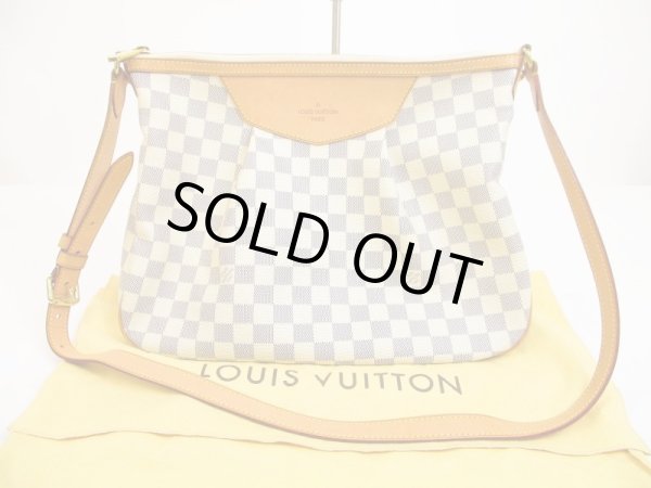 Photo1: LOUIS VUITTON Azur Leather White Messenger&Cross-body Bag Siracusa MM #6023