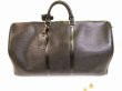 Photo1: LOUIS VUITTON Epi Leather Black Duffle&Gym Bag Boston Bag Keepall 55 #6024