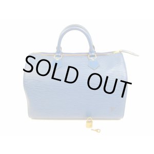 Photo: LOUIS VUITTON Epi Leather Blue Hand Bag Purse Speedy30 #6025