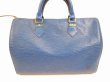 Photo2: LOUIS VUITTON Epi Leather Blue Hand Bag Purse Speedy30 #6025