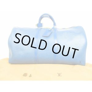 Photo: LOUIS VUITTON Epi Leather Blue Duffle&Gym Bag Boston Bag Keepall 55 #6028
