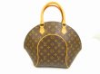 Photo2: LOUIS VUITTON Monogram Leather Brown Hand Bag Purse Ellipse MM #6029