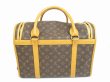 Photo2: LOUIS VUITTON Monogram Leather Brown Dog Carrier Hand Bag Sac Chien 40 #6032