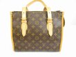 Photo2: LOUIS VUITTON Monogram Leather Brown Tote&Shoppers Bag Popincourt Haut #6037