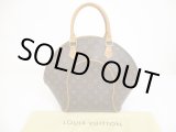 Photo: LOUIS VUITTON Monogram Leather Brown Hand Bag Purse Ellipse MM #6040