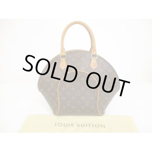 Photo: LOUIS VUITTON Monogram Leather Brown Hand Bag Purse Ellipse MM #6040