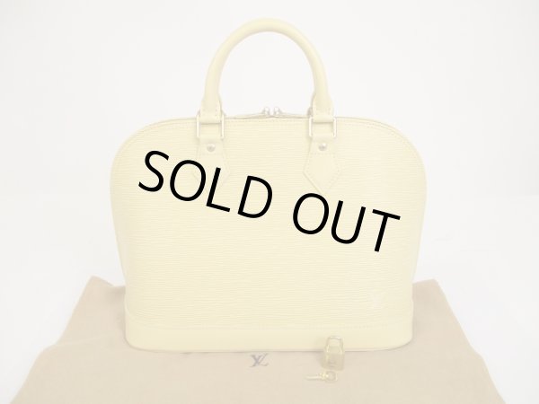 Photo1: LOUIS VUITTON Epi Leather Vanilla Hand Bag Purse Alma #6044