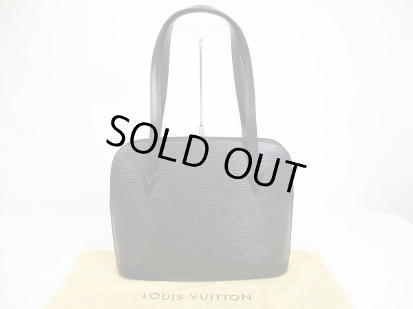 Photo1: LOUIS VUITTON Epi Leather Black Tote&Shoppers Bag Purse Lussac #6045