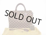 Photo: LOUIS VUITTON Damier Leather Sequins Brown Hand Bag Purse Speedy30 #6048