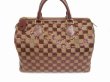 Photo2: LOUIS VUITTON Damier Leather Sequins Brown Hand Bag Purse Speedy30 #6048