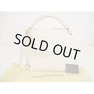 Photo: LOUIS VUITTON Monogram Empreinte Leather White Shoulder Bag Hobo Artsy MM #6054