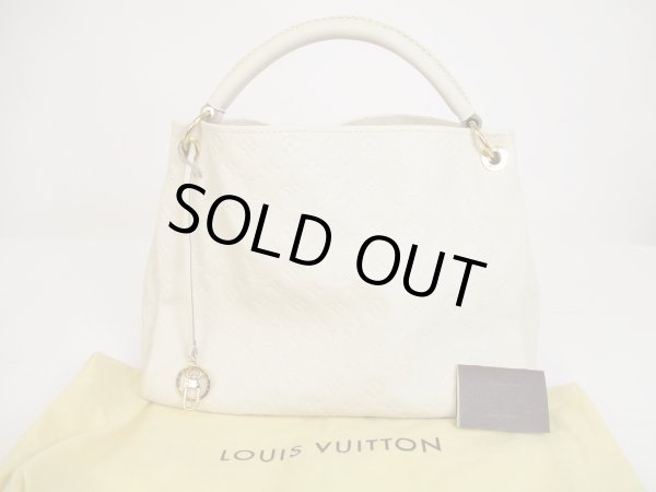 Photo1: LOUIS VUITTON Monogram Empreinte Leather White Shoulder Bag Hobo Artsy MM #6054