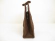 Photo3: HERMES Canvas Her Line Brown Hand Bag Tote Bag MM Purse #6066