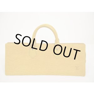 Photo: LOUIS VUITTON Epi Leather Yellow Hand Bag Purse Sac Triangle #6069