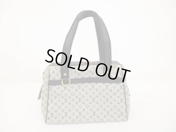 Photo1: LOUIS VUITTON Monogram Mini Canvas Blue Hand Bag Purse Josephine PM #6093