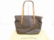 Photo1: LOUIS VUITTON Monogram Leather Brown Tote&Shoppers Bag Totally MM #6097