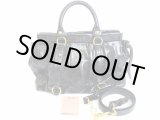 Photo: miumiu Carf Leather Black Hand Bag 2way Bag With Strap #3723