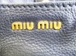 Photo12: miumiu Black Calf Leather Hand Bag 2way Bag With Strap #3734