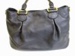 Photo2: miumiu Black Calf Leather Hand Bag 2way Bag With Strap #3734