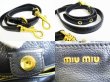 Photo9: miumiu Black Calf Leather Hand Bag 2way Bag With Strap #3734