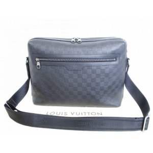 Photo: LOUIS VUITTON Damier Infini Leather Black Messenger Bag Calypso GM #3872