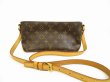 Photo1: LOUIS VUITTON Monogram Leather Brown Cross-body Bag Purse Trotteur #6109