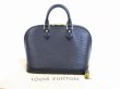 Photo1: LOUIS VUITTON Epi Leather Black Hand Bag Purse Alma #6111