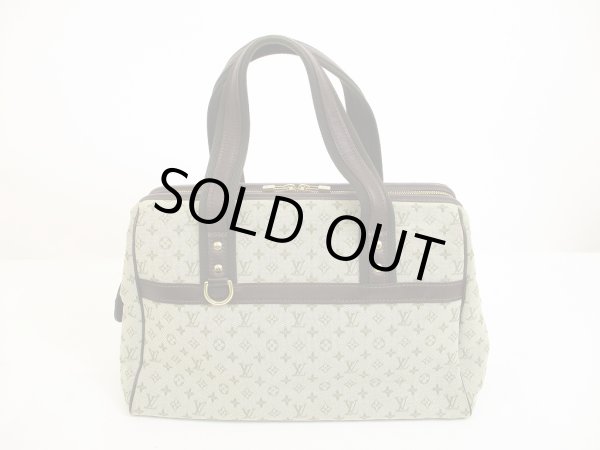 Photo1: LOUIS VUITTON Monogram Mini Canvas Khaki Hand Bag Purse Josephine GM #6124