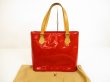 Photo1: LOUIS VUITTON Vernis Patent Leather Red Tote&Shoppers Bag Houston #6127