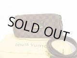 Photo: LOUIS VUITTON Damier Leather Brown Evening Bag Crossbody Bag Eva w/Strap #6136