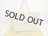Photo: LOUIS VUITTON Damier Azur Leather Brown Tote&Shoppers Neverfull GM #6141