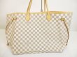 Photo2: LOUIS VUITTON Damier Azur Leather Brown Tote&Shoppers Neverfull GM #6141