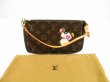 Photo1: LOUIS VUITTON Monogram Leather Brown Murakami Panda Accessories Pouch #6152