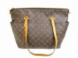 Photo2: LOUIS VUITTON Monogram Leather Brown Tote&Shoppers Bag Totally MM #6154